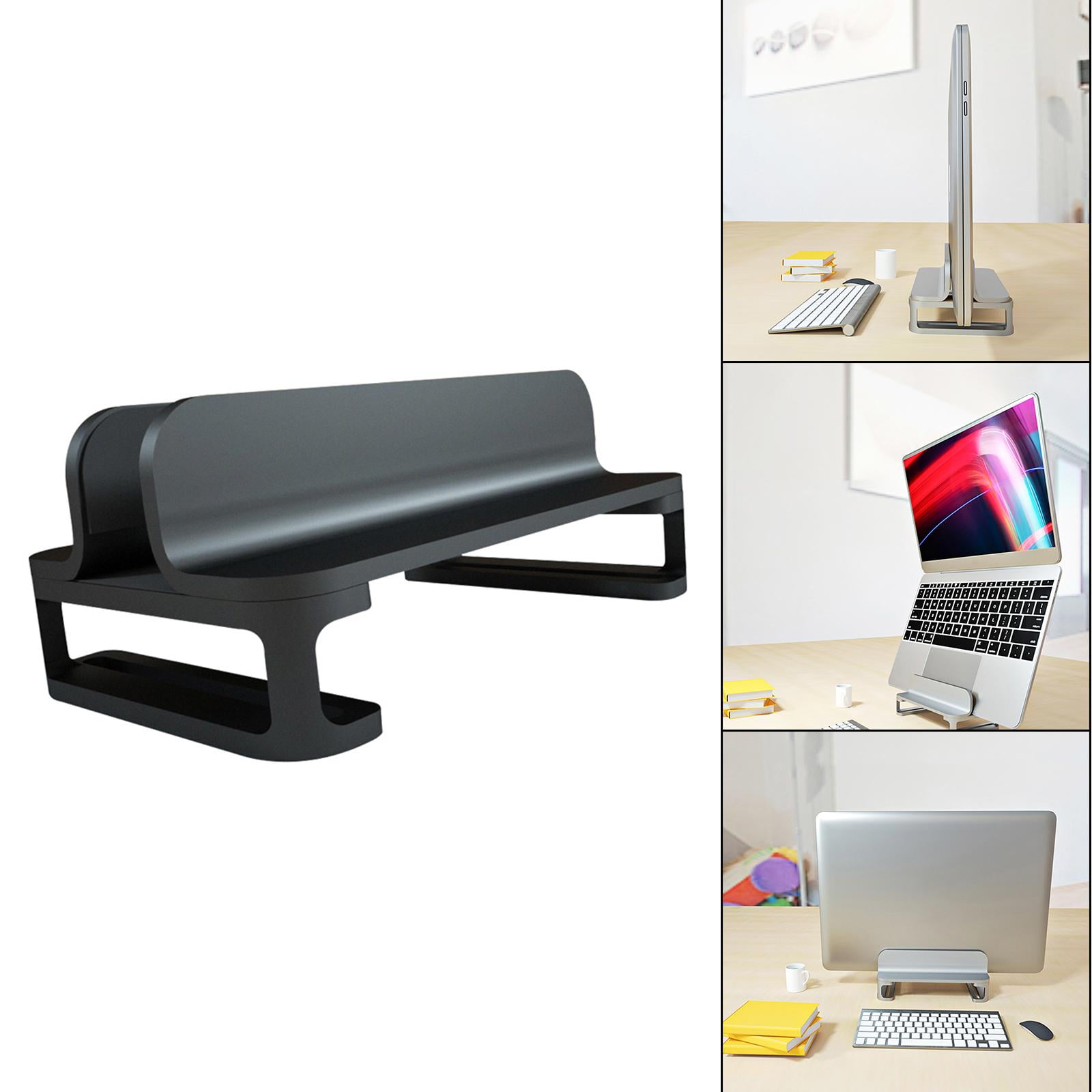 LeeQinersw Vertical Laptop Stand Accessories Upgraded Bracket Adjustable Black