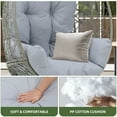thumbnail image 4 of Uforic Outdoor Rocking Rattan Egg Chair with Cushioned Comfort, 250lb Capacit, Light Grey, 4 of 9