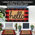 thumbnail image 3 of iOhouze Outdoor Rugs 2.3x3.6 Black and Red Checked Rug Christmas Door Mat Washable Layered Front Door Mat for Porch Entryway Farmhouse, 3 of 8