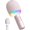 Pink, variant on karaoke Microphone, 5-in-1 Portable Handheld Microphone for , Karaoke Microfono with Dynamic Lights for  /  Party,  Record, Duet Singing Mic for  Adults-White