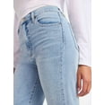 thumbnail image 4 of Sofia by Sofia Vergara Women's and Women's Plus Size Lana Embellished Relaxed Straight Cropped High Rise Jeans, 26" Inseam, Sizes 0-26, 4 of 4