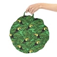 thumbnail image 2 of Tropical Round Floor Cushion with Handle, Toucan Birds Jungle Tree Branches Monstera Australian Rainforest Animals, Pillow for Living Room & Dorms, 18" Round, Green and Multicolor, by Ambesonne, 2 of 4