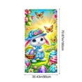 thumbnail image 3 of weibbin Easter Bunny Door Banner with Eggs - 35x71 Inch Vertical Polyester Flag for Front Door, Spring Party Backdrop, Style A, 3 of 6