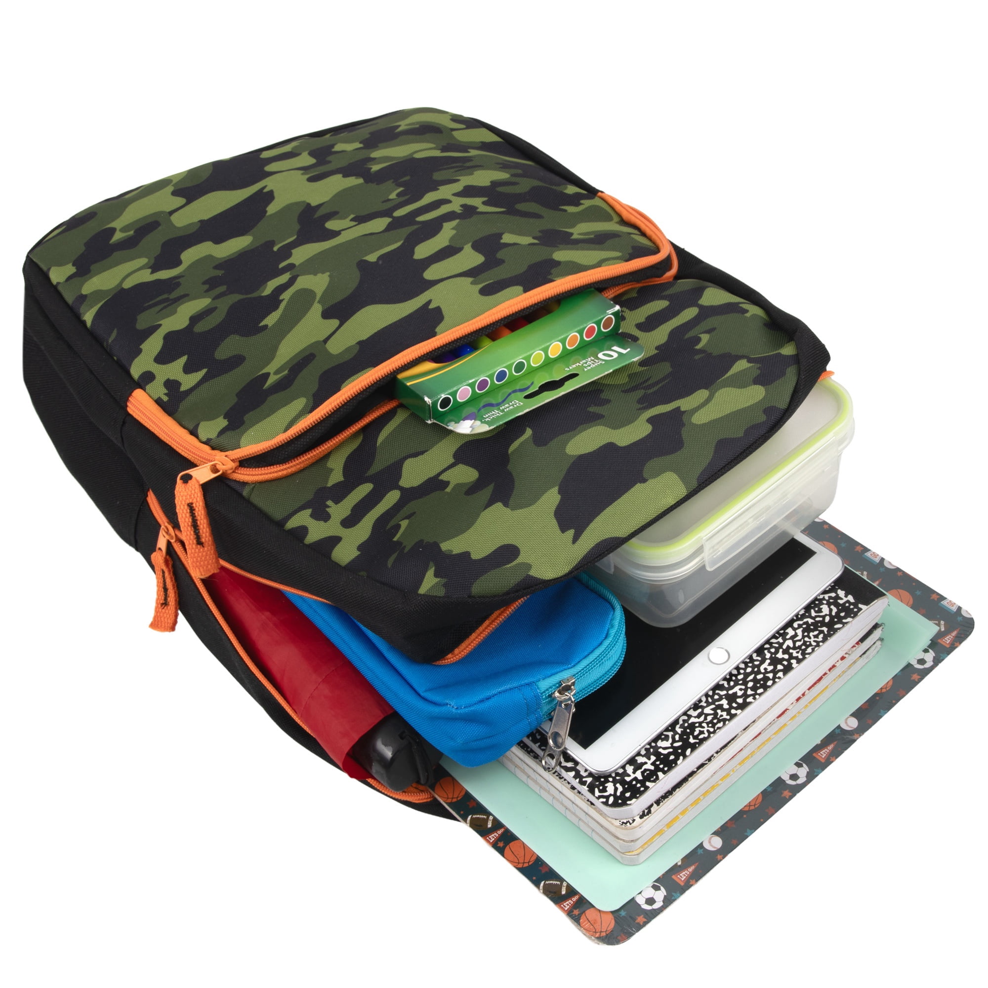 24 Pack of Bulk Wholesale 17 Inch Fun Printed Backpacks for Commute and Travel in Fun Mixed Boys Pack