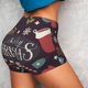 thumbnail image 4 of Balery Merry Christmas Pantalones cortos de entrenamiento estampados para mujer, sin costuras, ajustados, para gimnasio, yoga, correr, deportes, ejercicio activo, fitness.-Medium, 4 of 8