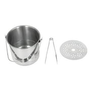 Cocktail Bar Ice Bucket, Sturdy Portable Handle Rust Proof Stainless Steel Bartender Ice Holder 1 Liter Capacity For Parties
