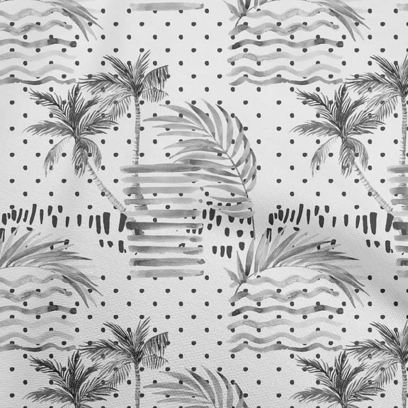oneOone Cotton Jersey Gray Fabric Tropical Sewing Craft Projects Fabric Prints By Yard 58 Inch Wide