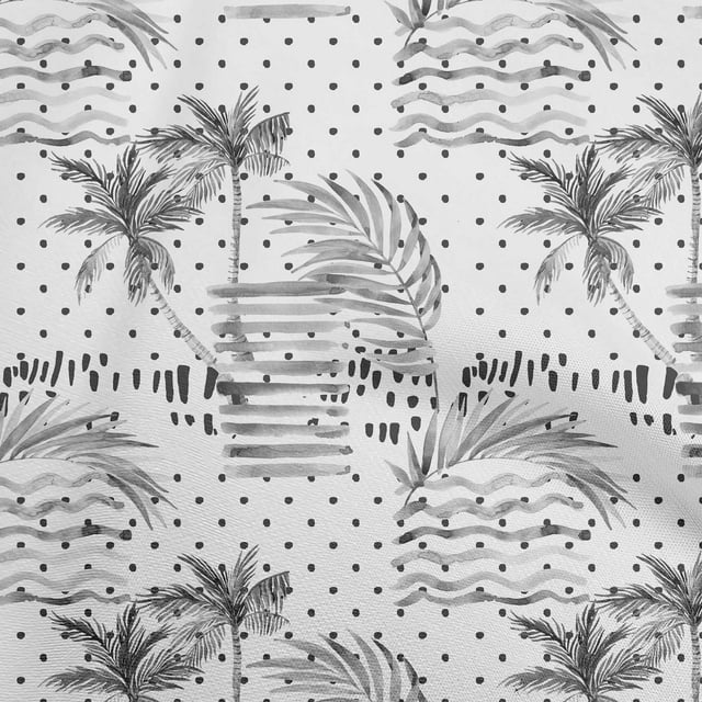 oneOone Cotton Flex Gray Fabric Tropical Craft Projects Decor Fabric Printed By The Yard 40 Inch Wide