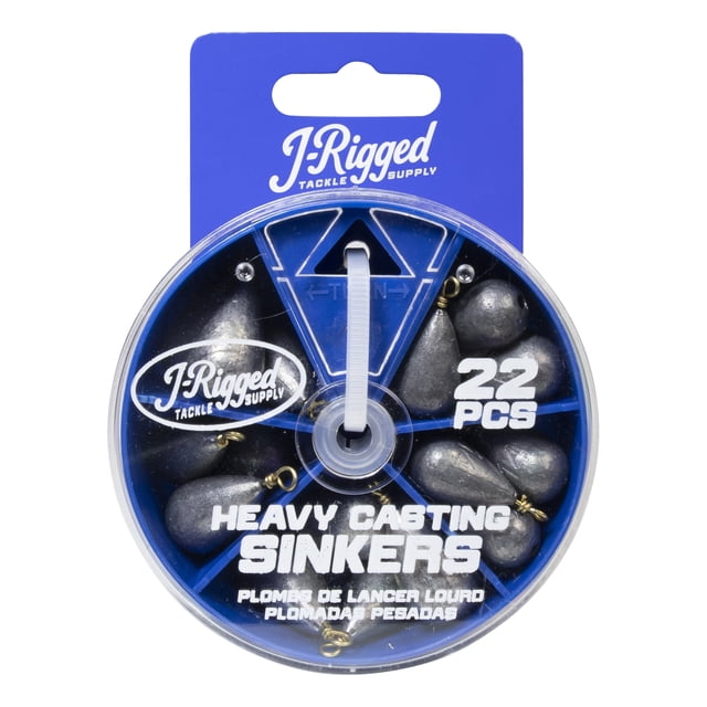 J-Rigged Tackle Supply Bass Casting Sinker Assortment (Light)