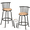 Brown 2pcs, variant on Homy Casa Adjustable Height Reception Stools Set of 2, 24" & 29" Options, Swivel Function with Cushioned Seat, Metal Frame, Brown