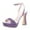 Purple, variant on XYD Women Stylish Rhinestone Studs Platform Block High Heel Sandals Square Open Toe Ankle Buckle Strap Bridal Shoes Size 7 Champagne