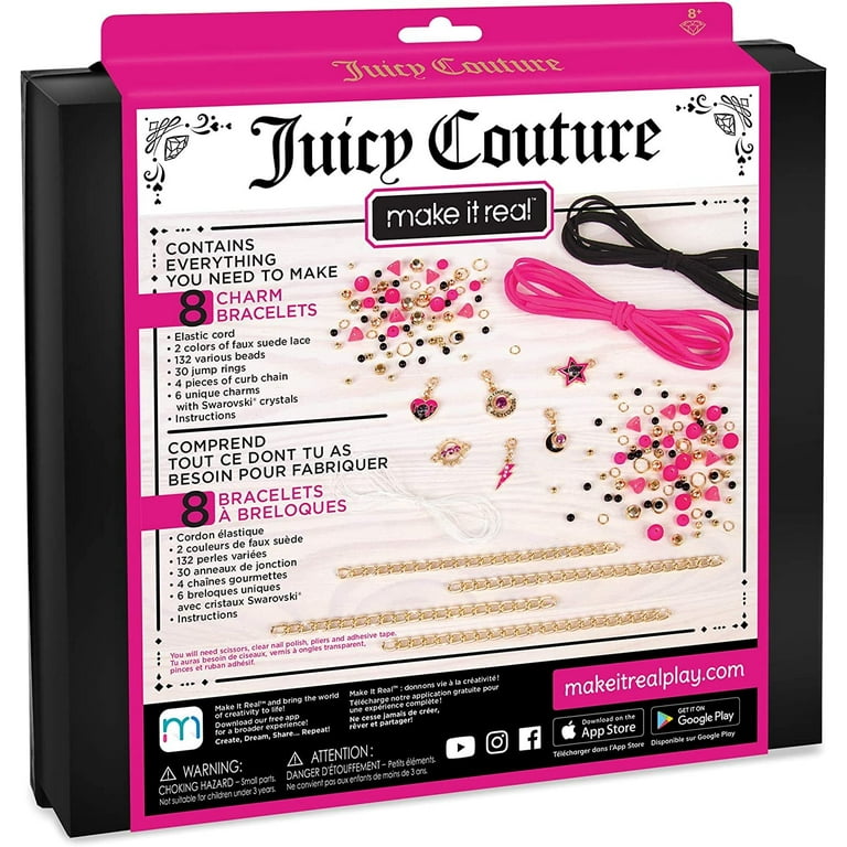 Make It Real – Juicy Couture Crystal Starlight Bracelets - DIY Charm Bracelet  Kit for Teen Girls - Jewelry Making Supplies with Beads and Charms with  Swarovski Crystals 
