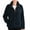 Dark Blue, variant on Ladies Fuzzy Zip Jacket Large Dark Blue
