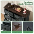 thumbnail image 4 of Papajet 42" Farmhouse 8 Drawer Dresser with Storage Drawers, Living Room Organizer, Dark Blue, 4 of 7