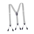 thumbnail image 3 of TISHITA Men's Suspenders Adjustable 6 Clips Gift Elastic for Jeans Dance Formal Wear Light Gray, 3 of 8