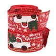 thumbnail image 1 of Wrapping Ribbon, Christmas Ribbons  Printing Retro Vivid Environmentally Friendly  For Christmas Decoration Red,Hemp,Gray, 1 of 8