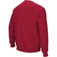 thumbnail image 3 of Men's Colosseum Crimson Indiana Hoosiers Arch & Logo Crew Neck Sweatshirt, 3 of 5