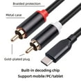 USB C To Stereo Y Splitter Audio Cord For Smart Phone Tablet Laptop Mixing Console 2024