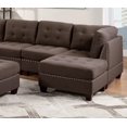thumbnail image 2 of Living Room Black Coffee Fabric Tufted Nailheads Cushion 9pcs Sectional Sofa Set Corner Wedge Chairs Ottomans Couch Chaise, 2 of 7