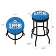 thumbnail image 2 of Trademark Gameroom Los Angeles Clippers City Black Ribbed Barstool, 2 of 5