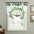 thumbnail image 2 of Spring Eucalyptus Leaves Tie Up Curtains for Windows, Adjustable Balloon Window Shades, Farmhouse Botanical Gray Wood Kitchen Window Treatments Adjustable Roll Up Curtain for Basement/Nursery 52"x45", 2 of 8