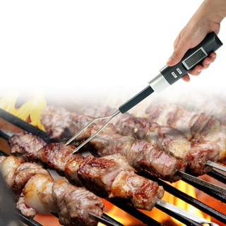 Verpetridure BBQ Fork Thermometer Timing Thermometer (Shipped Without Battery), Size: One Size