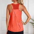 thumbnail image 2 of CAIXIA Tank Top for Women Racerback Sleeveless Cropped Tank Tops Open Back Basic Undershirt Yoga Workout Casual Athletic Stretch Gym Clothes,Orange, 2 of 6