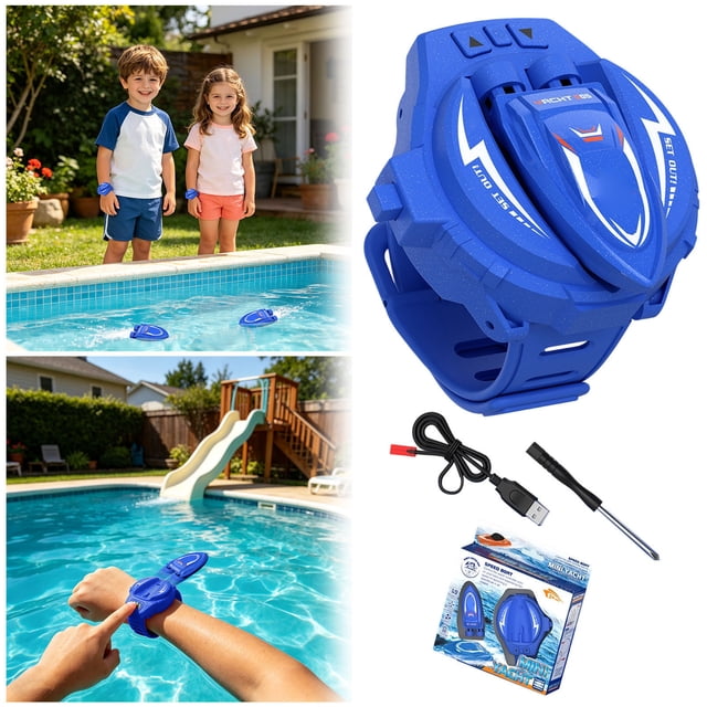 Tong Remote Control Boat With Wristband Controller Portable RC For Pool Pond Lake Water Play