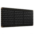 thumbnail image 2 of Sparta Weave Wall-Mount Vegan Leather Queen Headboard in Walnut Black, 2 of 7