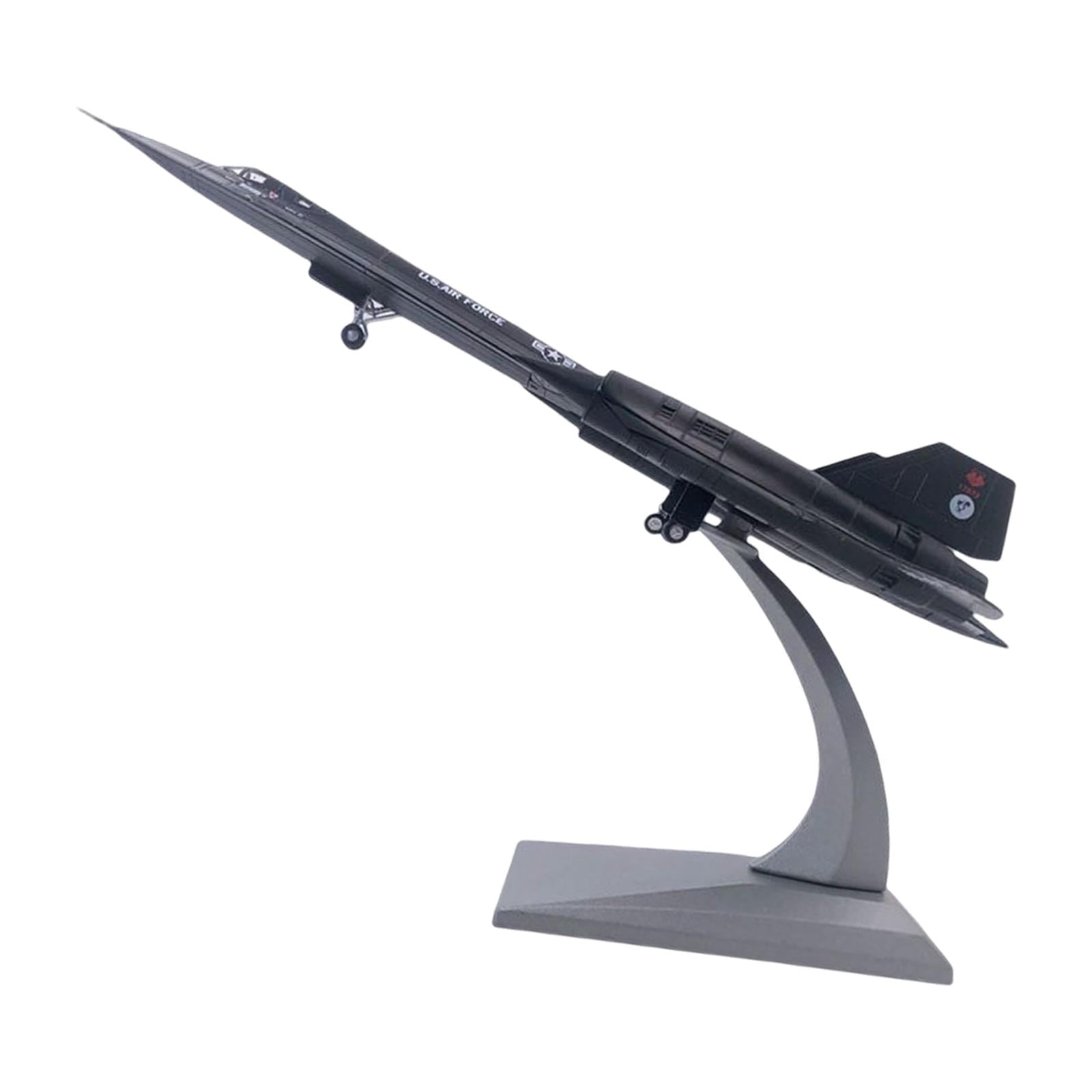 Alloy Diecast 1:144 Blackbird 71A Fighter with Display Stand,Metal Plane Model for Shelf Office Desktop Room Ornaments
