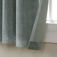 thumbnail image 4 of TOWN & COUNTRY LUXE Velour Solid Heavyweight Indoor Curtains, Light Filtering Opacity, Triple Pinch Pleat Top, Plush Velvet, 2-Pack Set, 27"x108", Soft Grey, 4 of 11