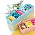 thumbnail image 2 of Topumt 5 Grid Socks Underwear Drawer Organizer Divider, Cabinet Closet Organizer Storage Boxes for Socks, Underpants, Ties, 2 of 4