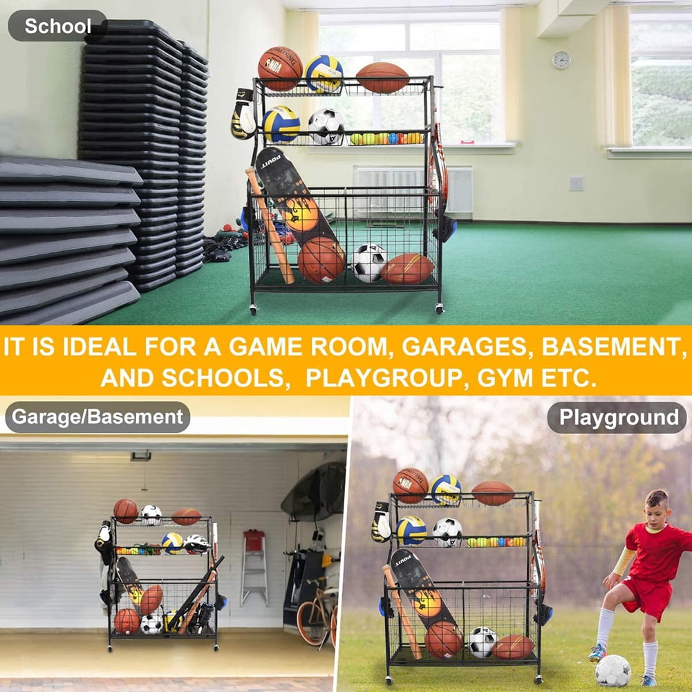 Kadyn Sports Equipment Organizer, Ball Storage Rack for Sports Ball Kadyn Sports Equipment Organizer, Ball Storage Rack for Sports Ball