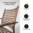thumbnail image 5 of LAUSAINT HOME 7-Piece Outdoor Patio Dining Set, Rattan Chair and Wood-Grain Table, All-Weather Furniture for Garden or Backyard, 5 of 9