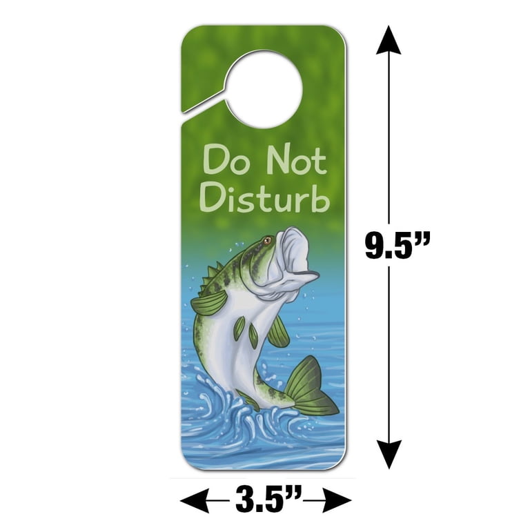 bass fish door hook Bass Fish Jumping out of Water Fishing Plastic Door Knob Hanger Sign, Size: 3.5 (8.9cm) x 9.5 (24cm)