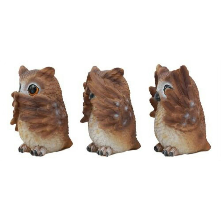 Ebros See Hear Speak No Evil Wise Owls Decor Set Wisdom Of The Woods Owl  Hoot