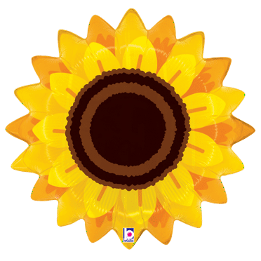 22 inch Betallic Autumn Sunflower Foil Mylar Balloon - Party Supplies Decorations