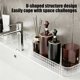 thumbnail image 5 of Bathroom Counter Corner Shelf Kitchen Wall Mounted Organizer No Drill Acrylic Hanging Rack Drainage Storage Holders For Bathroom Kitchen, 5 of 6