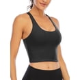 thumbnail image 1 of SAYFUT Women Girls Removable Paddeds Sport Bras Spaghetti Strap Yoga Bras for Gym Running Workout Fitness Bra Crop Tops Seamless Stretch Bra, 1 of 8