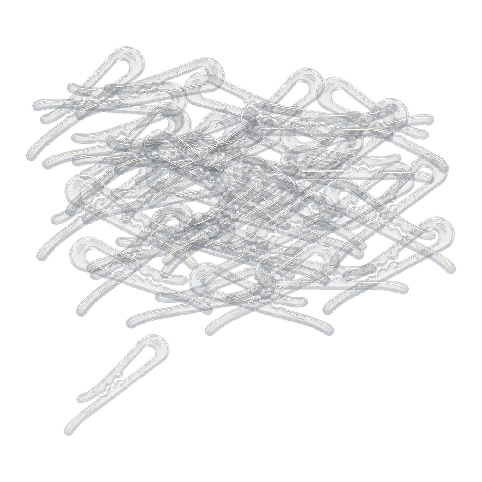 MEETOOT 150pcs Clip di Alligatore In Plastica Trasparente 39mm Camicia Fissaggio Imballaggio Clip A Forma di U Mollette di Plastica per Cravatte Calzini Pantaloni Camicie
