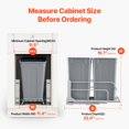 thumbnail image 4 of Under Sink Pull Out Trash Can, 27 Quart Dual Bin with Soft-Close Slides, Heavy-Duty Recycling&Garbage Container for Kitchen Cabinet (Grey), 4 of 12