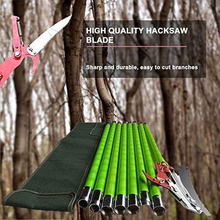 INTBUYING 26 Feet Tree Pole Pruner, 2 In 1 Tree Scissor Saw and Scissor for Tree Trimming 26 ft Extension Tree Saw Garden Tools Loppers Hand Pole Saws Tree Pruner Pole Saw Trimmer Branches