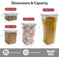 thumbnail image 7 of NEOFLAM Airtight Smart Seal Food Storage Container (Set of 3) | Crystal Clear Body | Modular, Stackable, Nestable Design (2.7L, Square), 7 of 7