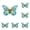 D, variant on 6 Pcs Metal Butterfly Wall Decor 6.5 Inch, 3D Butterfly Hanging Sculpture for Outdoor Garden Fence Patio Balcony, Spring Summer Home Art Decoration (F)