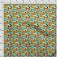 thumbnail image 4 of oneOone Georgette Viscose Orange Fabric California Ocean Ride Craft Projects Decor Fabric Printed By The Yard 42 Inch Wide, 4 of 4