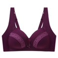 thumbnail image 4 of Ramiter Lingerie for Women Women Sexy Simple Bikini Bra Stripe Adjustable Shoulder Strap Underwire Underwear Bra Sexy Elegant Bra 38,Purple, 4 of 4