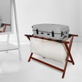 thumbnail image 2 of Casual Home Heavy Duty 34" Extra Wide Luggage Rack with Zippered Laundry Bag- Walnut, 2 of 6