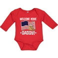 thumbnail image 3 of Inktastic Military Dad Welcome Home USA Flag Boys or Girls Long Sleeve Baby Bodysuit, 3 of 5