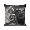 thumbnail image 4 of Black and White Rose Vintage Inspirational Love Flower Throw Pillow Covers 18 X 18 Inch, Set Of 4, Linen Study Sofa Cushion Cover Indoor Living Room Home Decor, 4 of 7
