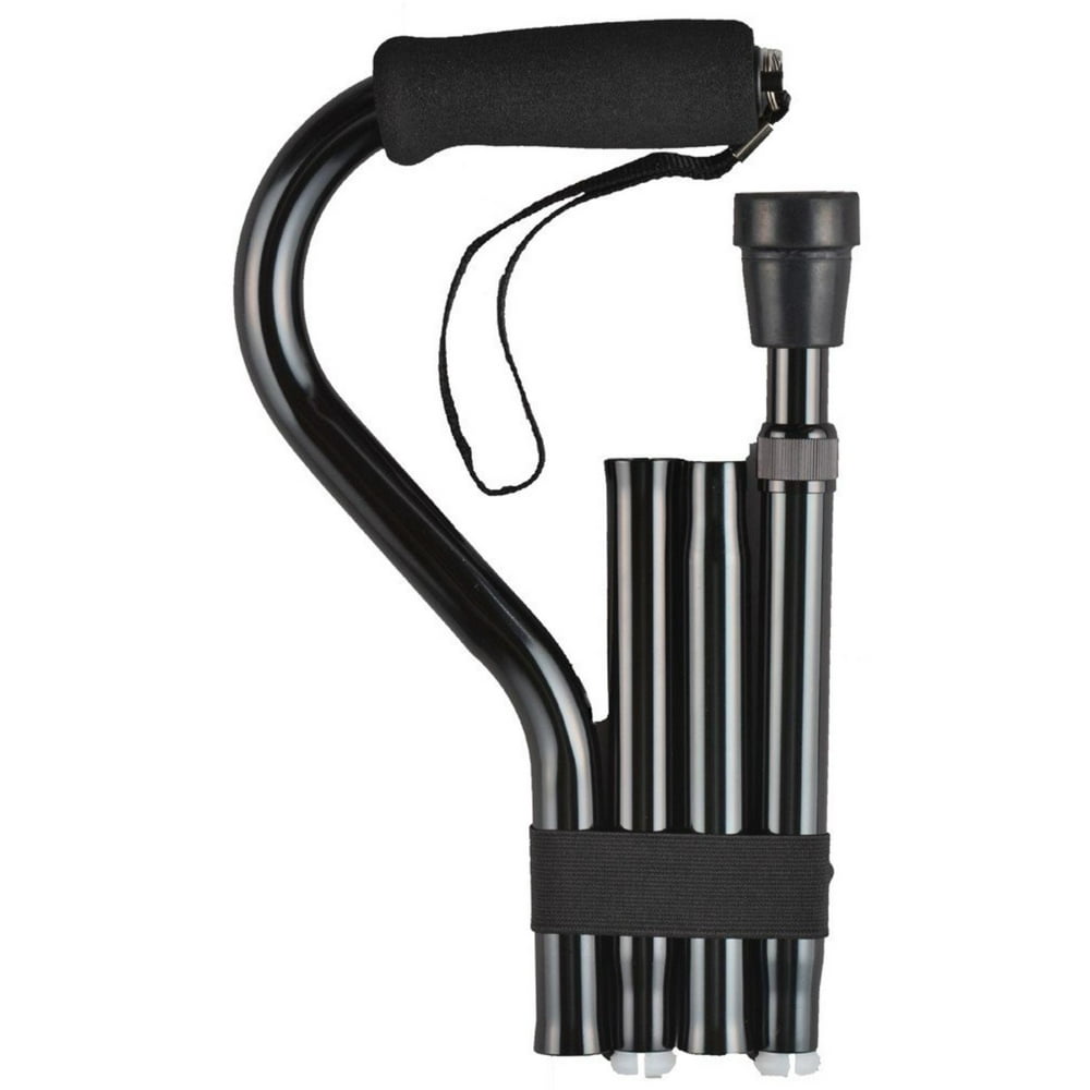 NOVA Folding Walking Cane with Soft Grip Handle and Carry Strap